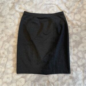 Ellen Tracy Knit Pencil Skirt Charcoal Gray Size Small